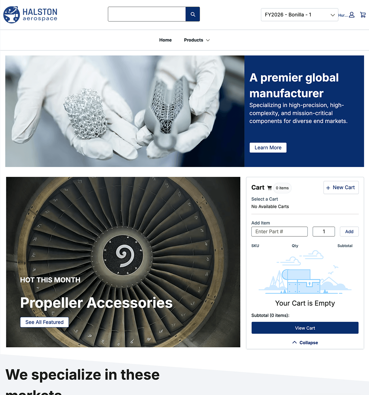 Halston Aerospace demo site