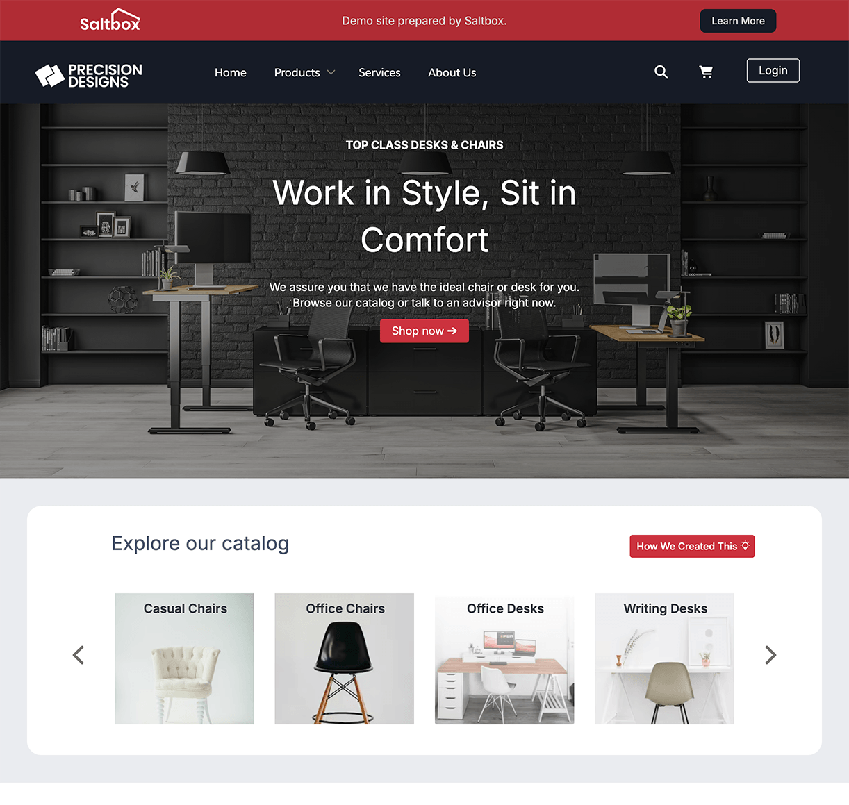 Precision Designs demo site