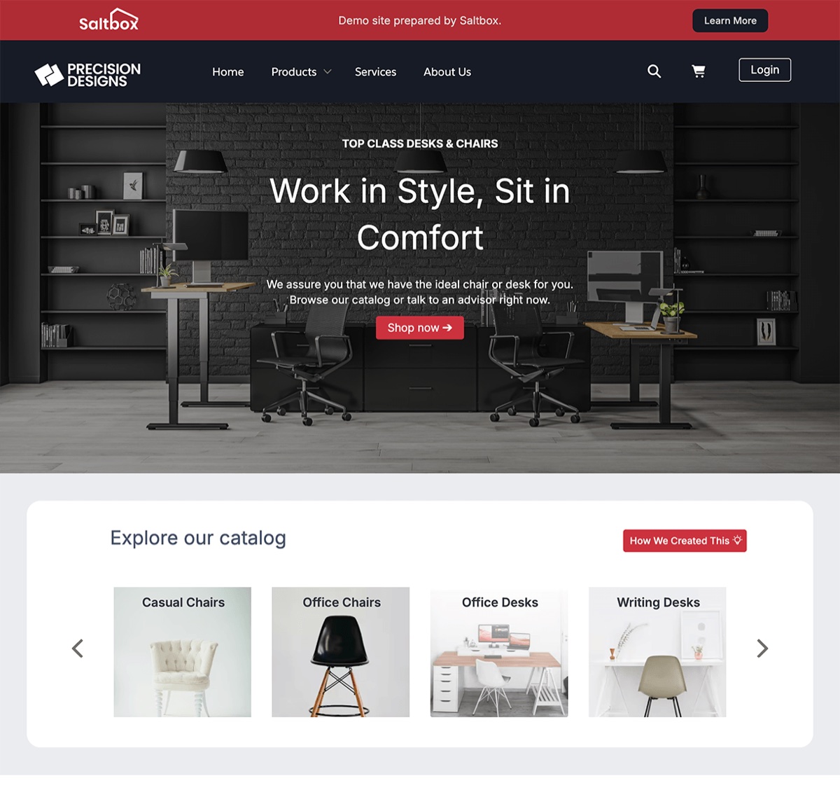 Precision Designs demo site